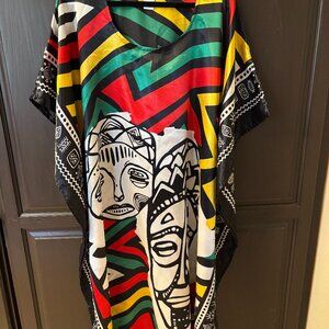 Winlar Caftan - African/Tribal print graphics.  One size fits all.